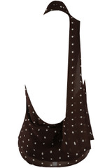 Polka Dot Draped Halter Neck Top