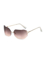 Rimless Curved Sunglasses