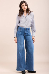 Large Wide Leg Denim Jeans