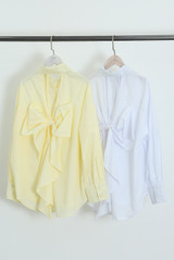 Cut Out Bow Back Shirt