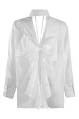 Cut Out Bow Back Shirt