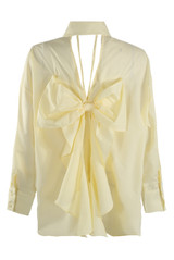 Cut Out Bow Back Shirt