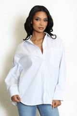 Cut Out Bow Back Shirt
