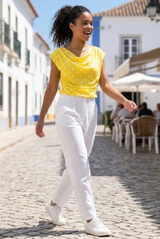 Polka Dots Ruched Blouse