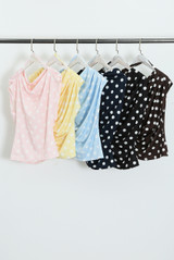 Polka Dots Ruched Blouse