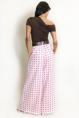 Polka Dots Wide Leg Belted Trousers