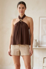 Buckle Halter Top