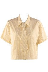 Short Sleeve Shirt With Tie 