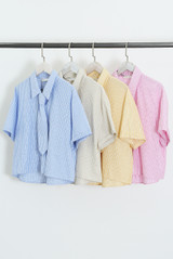 Short Sleeve Shirt With Tie 