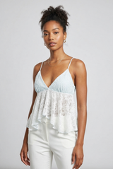 Lace Hem Flowy Bralet