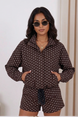 Polka Dots Jacket and Shorts Set