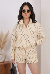 Polka Dots Jacket and Shorts Set