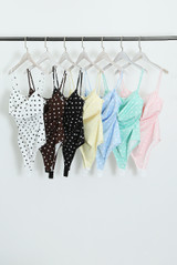 Polka Dot Cowl Neck Bodysuit