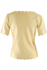 Fine Knit Scallop Detail Top