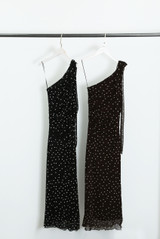 Polka Dots One Shoulder Midi Dress(PRE ORDER)