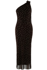 Polka Dots One Shoulder Midi Dress(PRE ORDER)
