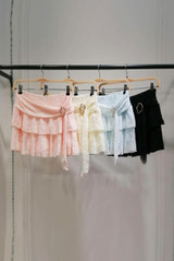 Textured Tiered Buckle Skirt