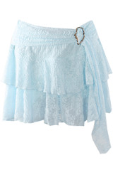 Textured Tiered Buckle Skirt