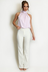Double Button Flare Trousers