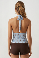 Polka Dot Halter Neck Top