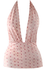 Polka Dot Halter Neck Top
