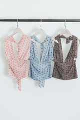 Polka Dot Halter Neck Top