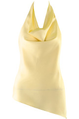 Cowl Halter Neck Asymmetric Blouse