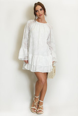 Anglaise Frill Detail Shift Dress