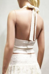 Waffle Texture Halterneck Top