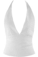 Textured Halter Neck Top
