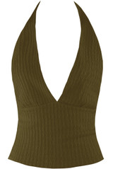 Textured Halter Neck Top