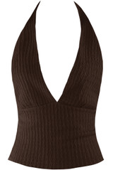 Textured Halter Neck Top