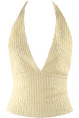 Textured Halter Neck Top