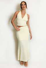 Textured Halter Neck Top