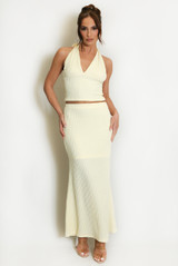 Textured Halter Neck Top