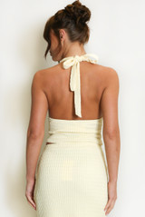 Textured Halter Neck Top