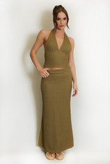 Textured Halter Neck Top