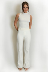 Soft Knit Ribbed Mock Neck Top