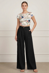 Front Pleat Straight Trousers