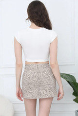 Animal Print Mini Skirt