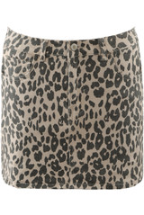 Animal Print Mini Skirt