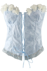 Lace Up Corset With Petal Trim