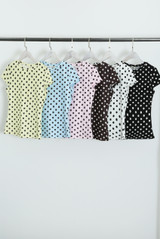 Polka Dot Cap Sleeve Top
