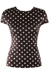 Polka Dot Cap Sleeve Top