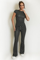Polka Dot Cap Sleeve Top