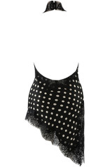 Polka Dot Halter Asymmetric Top
