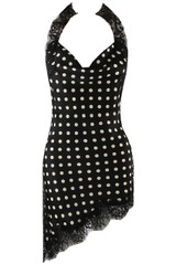 Polka Dot Halter Asymmetric Top