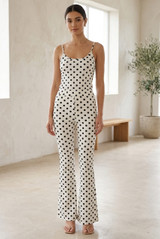 Polka Dot Flare Trousers