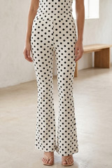 Polka Dot Flare Trousers