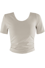Ruched Side Short Sleeve Active Top